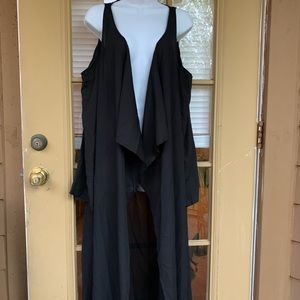 FoxBlood Long Flowy Cold Shoulder Cardigan/Shrug